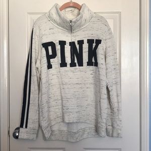 PINK brand half zip sweater